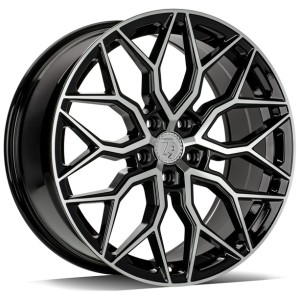 Janta aliaj seventy9 SV-K 7.0x17" 5x108 ET45 BFP - Black Front Polished