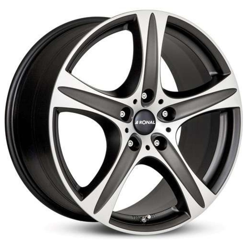 Janta aliaj Ronal R55 7.5x17" 5x130 ET55 MBF - Mattschwarz-Frontkopiert