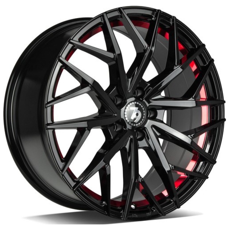 Janta aliaj seventy9 SV-C 8.0x18" 5x108 ET42 BGRIL- Black Glossy Red Inner Lip