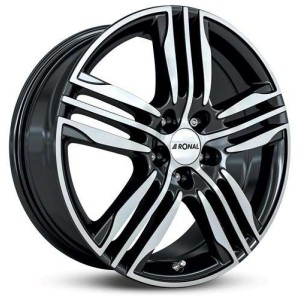 Janta aliaj Ronal R57 7.5x18" 5x108 ET50 BF - Schwarz-Frontkopiert
