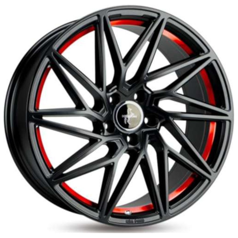 Janta aliaj Keskin Tuning KT20 8.0x18" 5x112 ET30 BPRI - Black Painted Red Inside