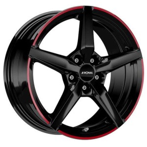 Janta aliaj Ronal R69 8.0x18" 5x112 ET57 JBR - Jetblack-Red Rim