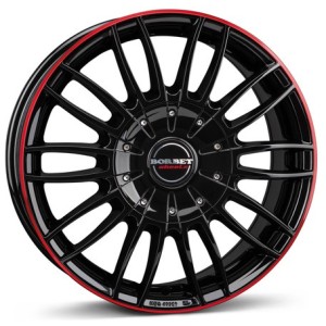 Janta aliaj Borbet CW3 7.5x18" 5x130 ET53 BGRR - black glossy red ring