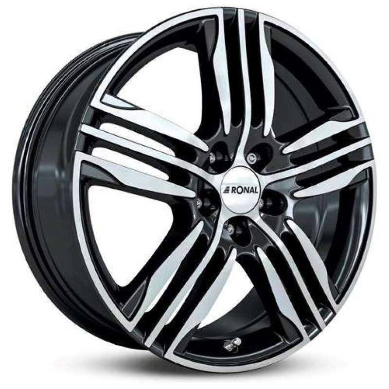Janta aliaj Ronal R57 7.5x19" 5x108 ET55 BF - Schwarz-Frontkopiert