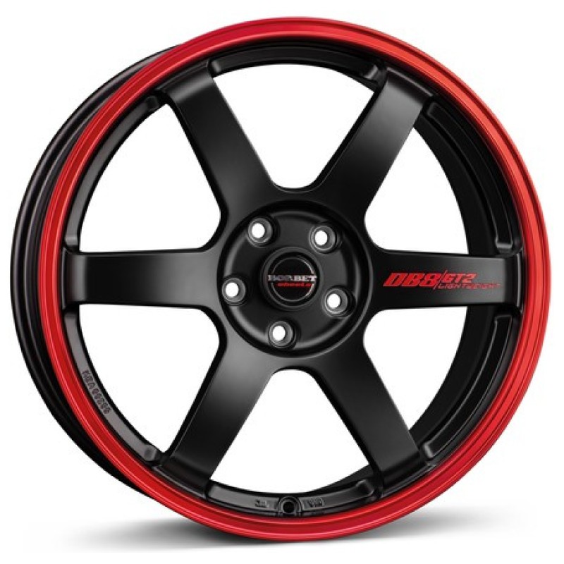 Janta aliaj Borbet DB8GT2 8.5x19" 5x112 ET45 BMRR - black matt rim red