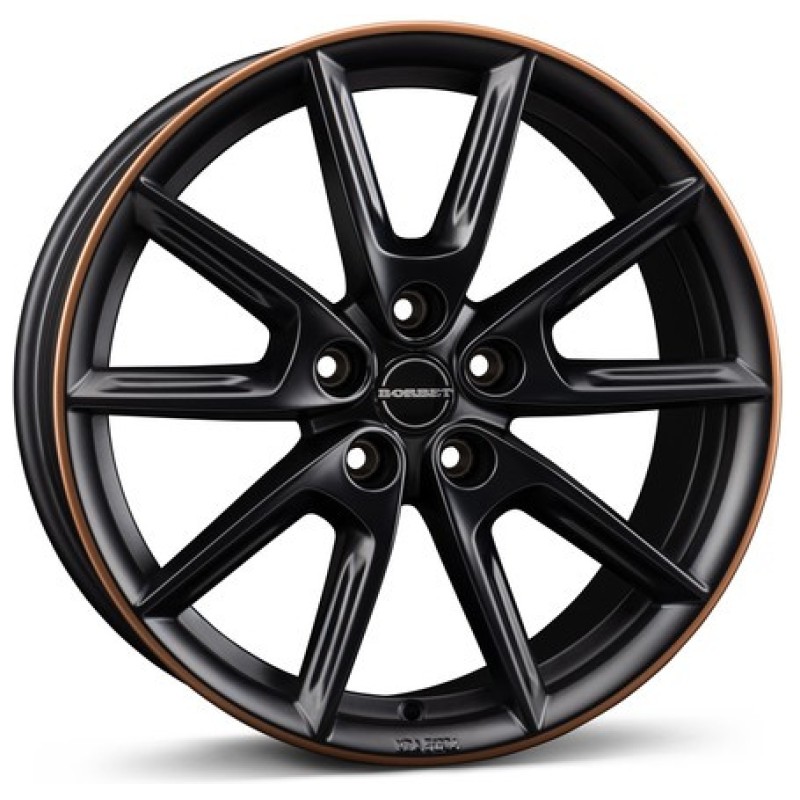 Janta aliaj Borbet LX19 8.0x19" 5x112 ET44 BMRC - Black Matt Rim Copper