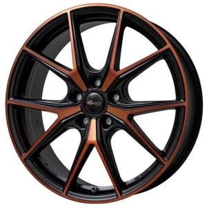 Janta aliaj Brock B40 8.0x19" 5x112 ET50 BOM - Black Orange Matt