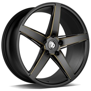 Janta aliaj seventy9 SV-N 8.5x19" 5x120 ET30 BGGR - Black Matt Milled Gold