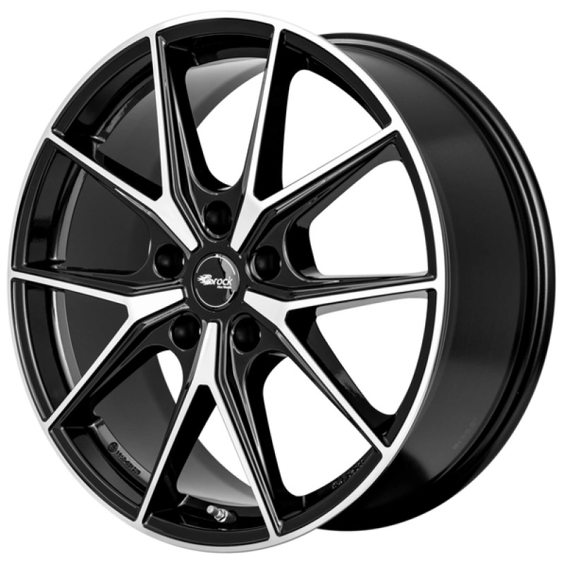 Janta aliaj Brock B40 9.5x19" 5x120 ET40 SGVP - Schwarz Front-Poliert