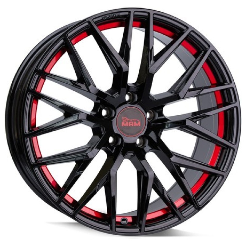 Janta aliaj MAM Leichtmetallräder RS4 8.5x20" 5x112 ET45 BPRI -  Black Painted Red Inside
