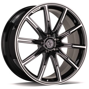 Janta aliaj seventy9 MF.11 10.0x22" 5x130 ET30 BFP - Black Front Polished