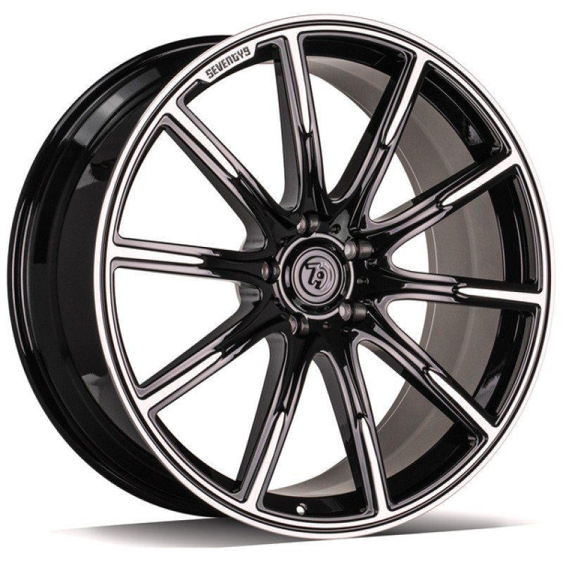 Janta aliaj seventy9 MF.11 10.0x22" 5x130 ET30 BFP - Black Front Polished