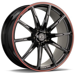 Janta aliaj seventy9 MF.7 10.0x22" 5x130 ET30 BGR - Black Glossy Red