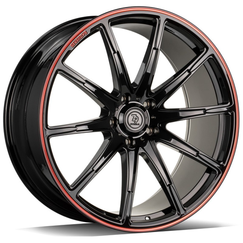 Janta aliaj seventy9 MF.7 10.0x23" 5x130 ET25 BGR - Black Glossy Red