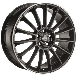 JANTA Arcasting ICESTORM 8.5/20 5x112 ET45 Black with polished lip CB 66.6