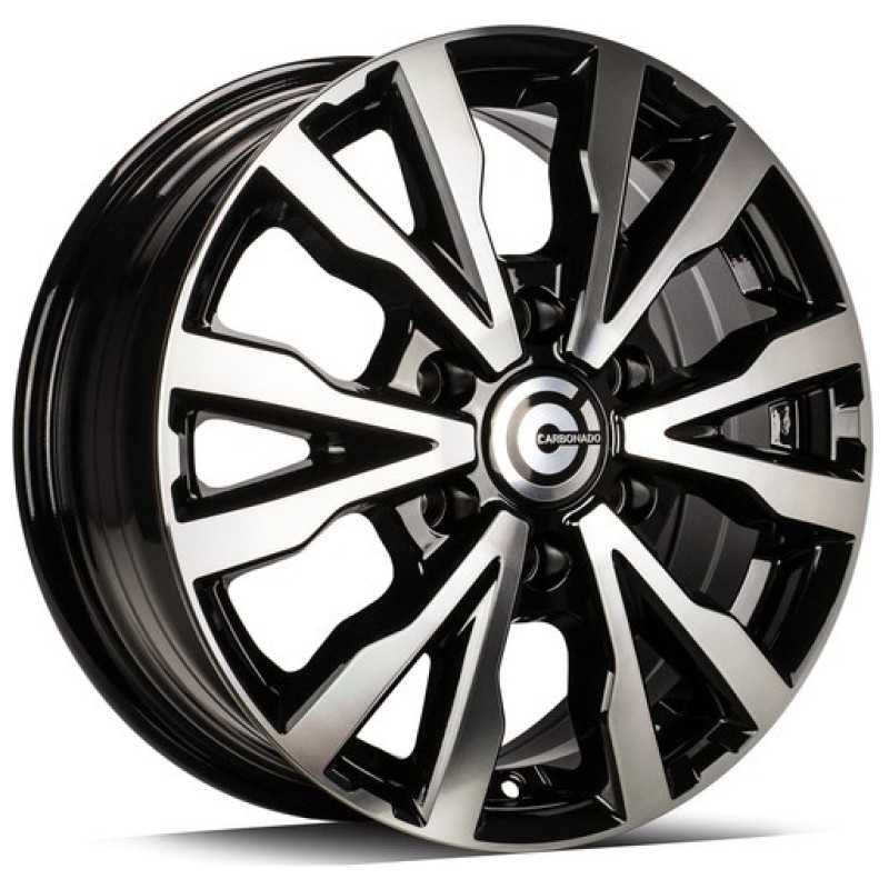 Janta aliaj Carbonado Hero 6.5x16" 6x130 ET54 BFP - Black Front Polished