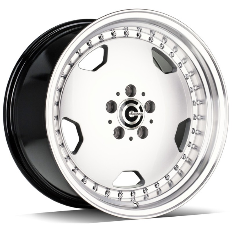 Janta aliaj Carbonado Rustic 9.5x18" 5x112 ET35 DHSLP - Diamond Hyper Silver Lip Polished