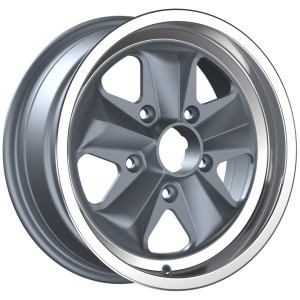 Janta aliaj FONDMETAL HF15 5x15 130 ET48 MATT SILVER MACHINED LIP