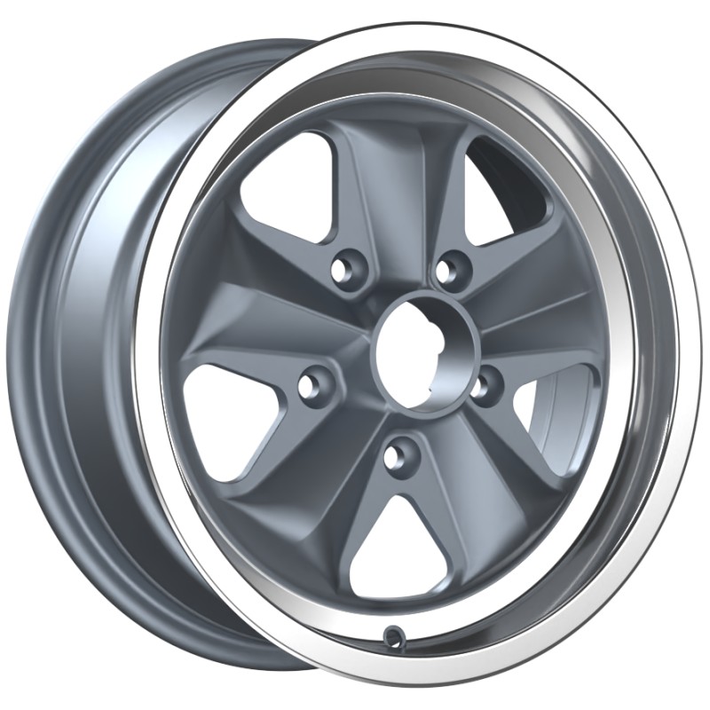 Janta aliaj FONDMETAL HF15 5x15 130 ET48 MATT SILVER MACHINED LIP