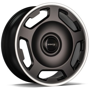 Janta aliaj seventy9 MF.15 10.0x23" 5x130 ET25 DMBLP - Matt Black Lip Polished