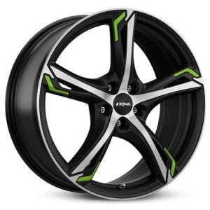 Janta aliaj Ronal R62 green 7.5x18" 5x100 ET35 JBFG - Jetblack-Matt-Frontkopiert
