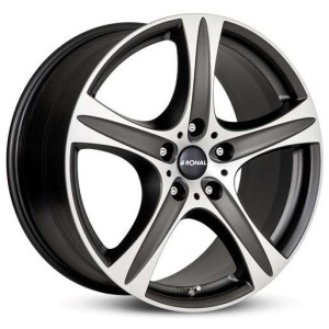 Janta aliaj Ronal R55 7.5x17" 5x112 ET55 MBF - Mattschwarz-Frontkopiert