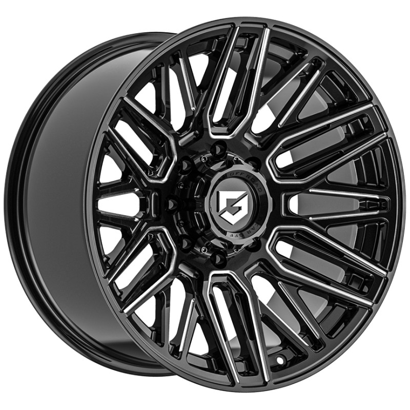 JANTA FONDMETAL 770 EDGE (GEAR OFF ROAD) 9/20 8X180 ET18 GLOSSY BLACK MILLED CB28.50